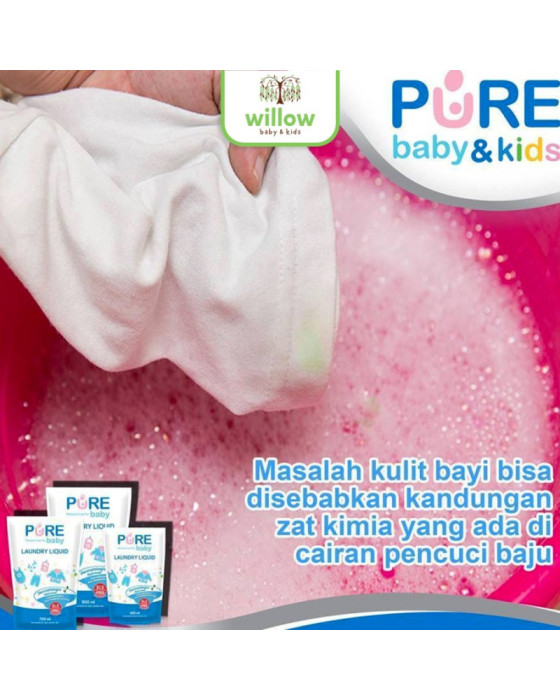 Purebaby Laundry Liquid Refill 900Ml Banded 2+1 Detergen Bayi