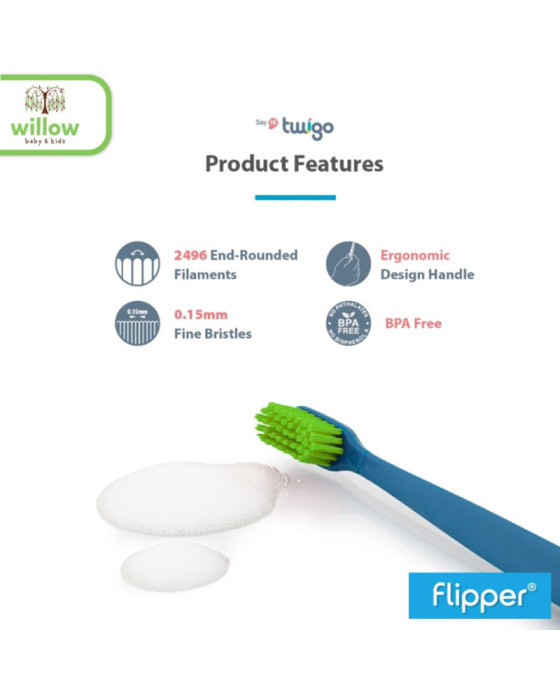Flipper Twigo Adult Sikat Gigi Single Pack