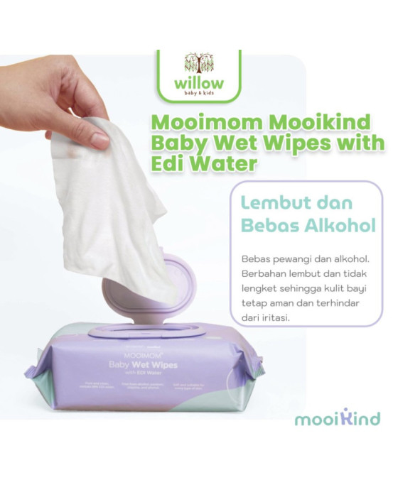 Mooimom X Mooikind Baby Wet Wipes with Edi Water Tissue Bayi