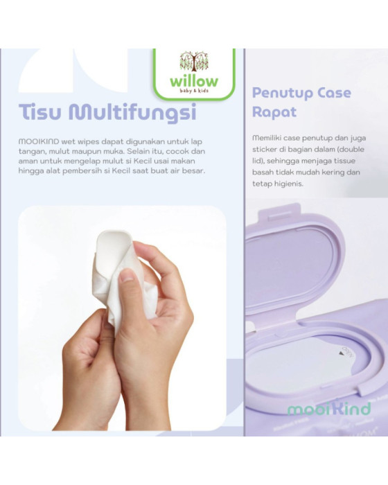 Mooimom X Mooikind Baby Wet Wipes with Edi Water Tissue Bayi
