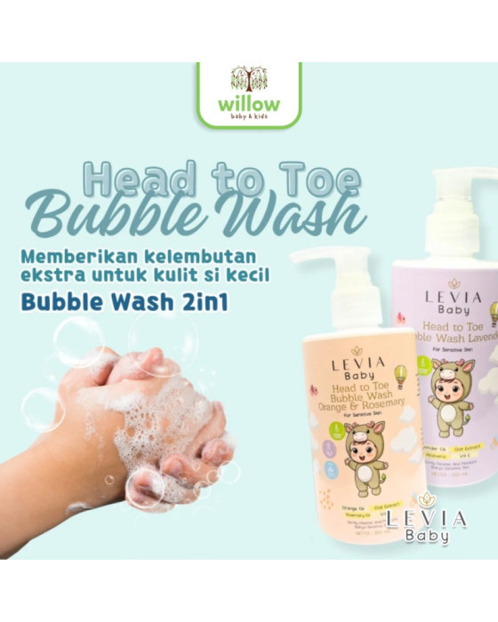 Perawatan Bayi Levia Baby Head To Toe Bubble Wash 250Ml