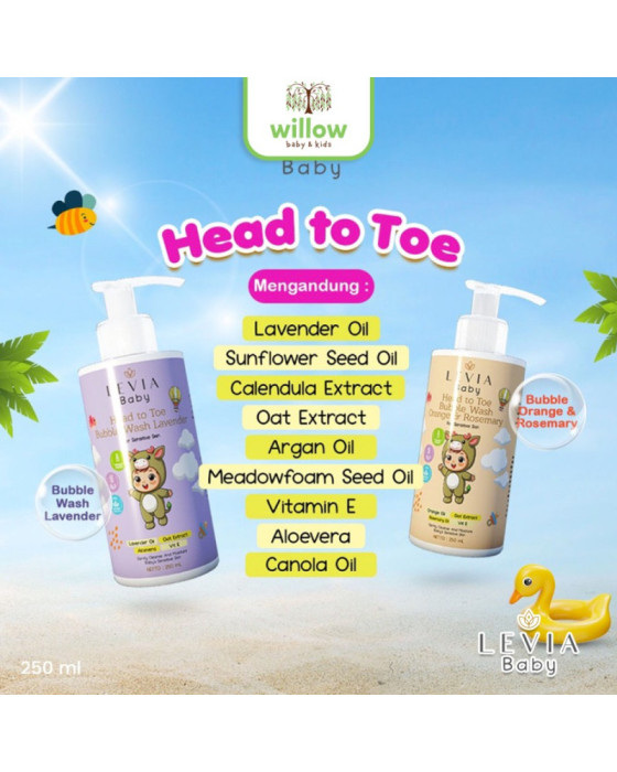 Perawatan Bayi Levia Baby Head To Toe Bubble Wash 250Ml