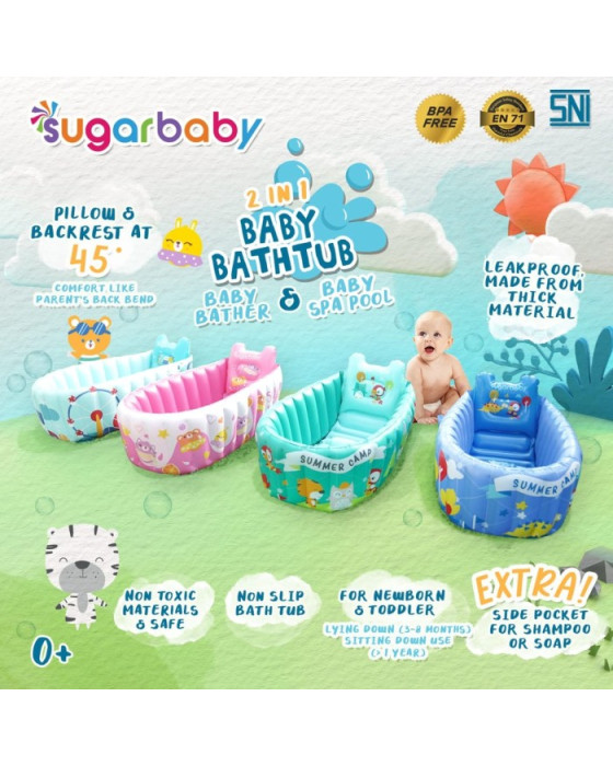SUGARBABY 2IN1 BABY BATHTUB - PINK