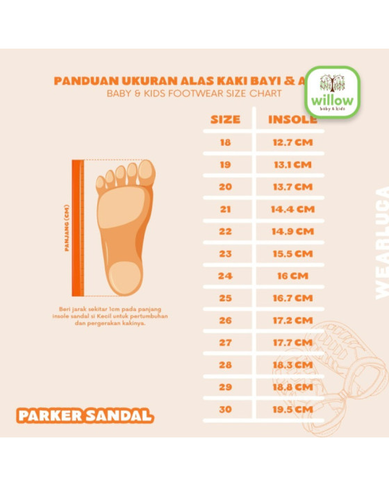 Wear Luca Sandal Parker Sandal Sepatu Anak