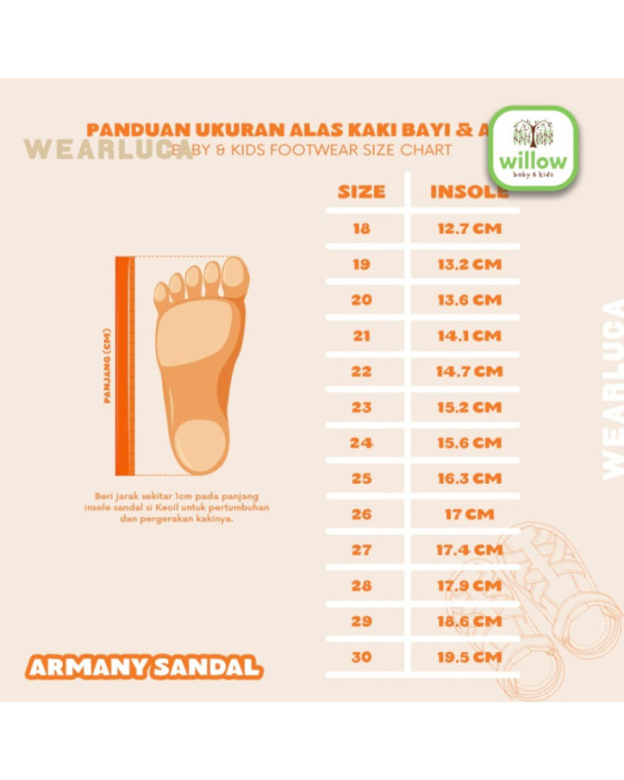 Wear Luca Sandal Armany Sandal Sepatu Anak