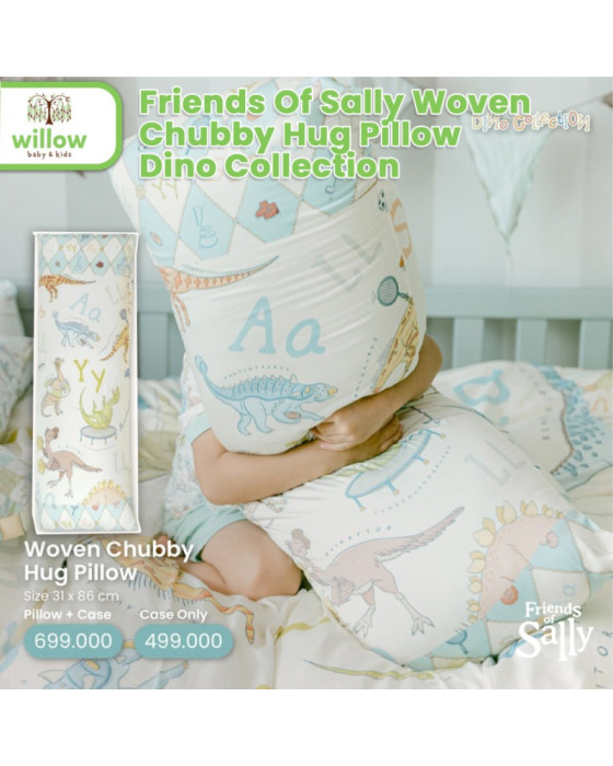 Friends Of Sally Woven Chubby Hug Pillow Dino Collection Guling Bayi