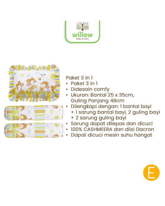 Bantal Bayi Elegance Paket 3In1 Bouncing Bambi