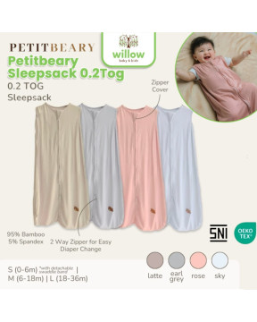 Petitbeary Sleepsack 0.2Tog Bedong Bayi