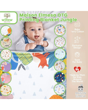Selimut Bayi Maison Elmesa On The Go Printing Blanket Jungle