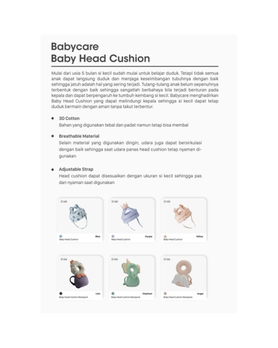 BABYCARE BABY HEAD CUSHION BACKPACK