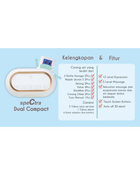 SPECTRA BREASTPUMP DUAL COMPACT