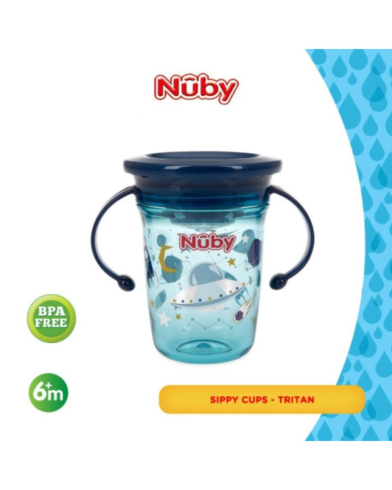 NUBY WONDER CUP TRITAN GLITTER 240ML GELAS BAYI