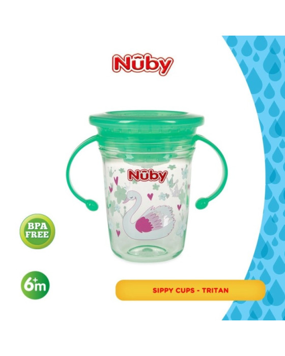 NUBY WONDER CUP TRITAN GLITTER 240ML GELAS BAYI