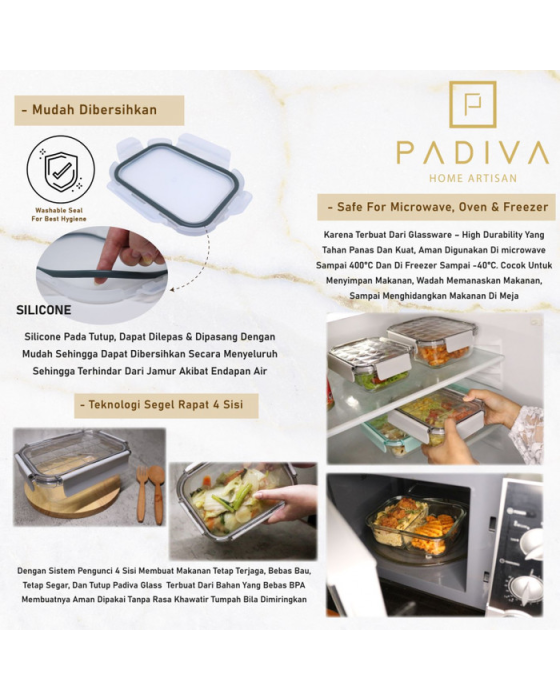 PADIVA GLASSBOX GBP1040M 1040ML (MIX2+3 COMPARTMENT)