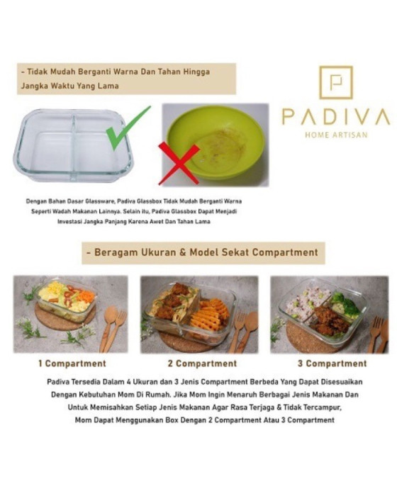 PADIVA GLASSBOX GBP1040M 1040ML (MIX2+3 COMPARTMENT)