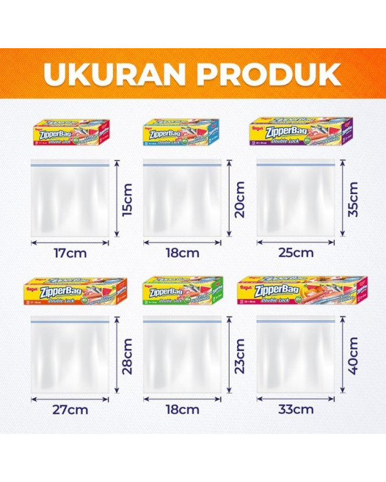 BAGUS 21452 ZIPPER BAG 27*28 20S