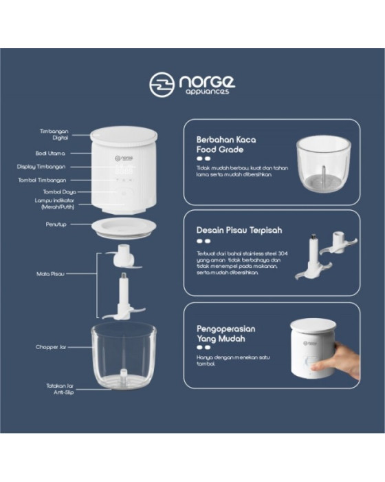 NORGE NG-KS03 KITCHEN SCALE CHOPPER
