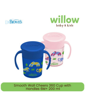 Dr. Brown Smooth Wall Cheers 360 Cup w/ Handles 6M+ 200Ml Gelas Bayi