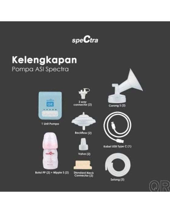 SPECTRA BREASTPUMP QR (POMPA ASI) - ICY  BLUE