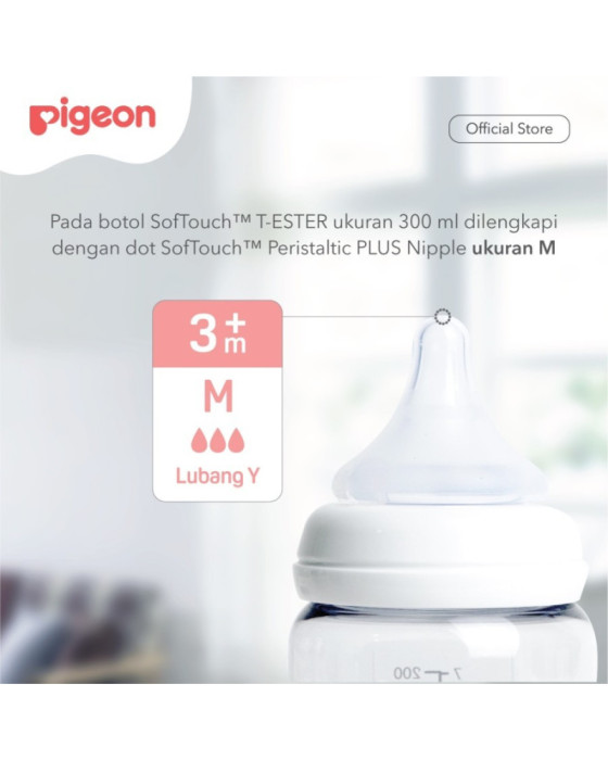Pigeon Bottle T-Ester Wide Neck with Plus Nipple 300ml