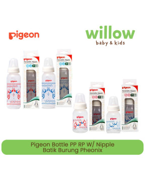 Pigeon Bottle PP RP W/ Nipple Batik Burung Pheonix Botol Susu