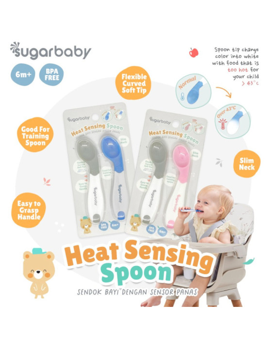 Sugar Baby Spoons Head Sensing Safety 2S Alat Makan Bayi