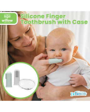 Dr.Brown's Silicone Finger Toothbrush W/Case Sikat Gigi Bayi