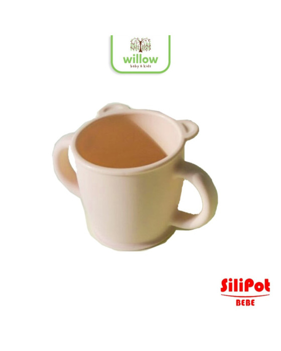 Gelas Bayi - Silipot Bebe Silicone Teddy Bear Kids Water Cup Two-Handled Cup