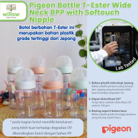 Pigeon Bottle T-Ester Wide Neck BPP W/Softouch Nipple Botol Bayi