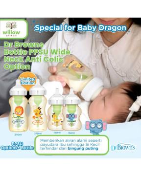 Dr. Browns Bottle PPSU Wide Neck Anti Colic Option Botol Susu