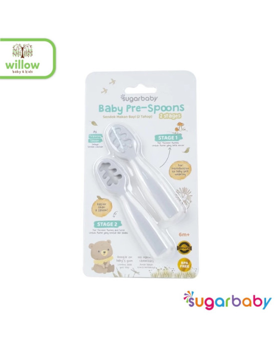 Sugar Baby Pre-Spoons Baby 2 Stage Sendok Bayi