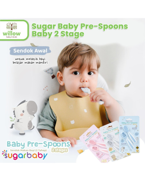Sugar Baby Pre-Spoons Baby 2 Stage Sendok Bayi