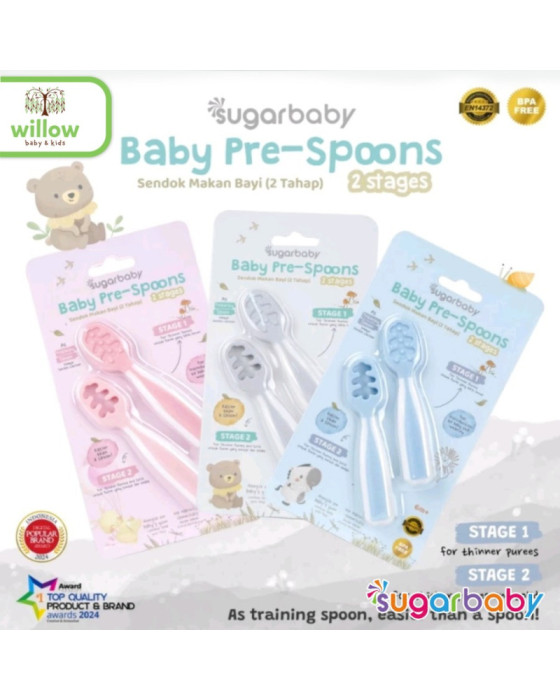 Sugar Baby Pre-Spoons Baby 2 Stage Sendok Bayi