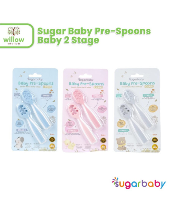 Sugar Baby Pre-Spoons Baby 2 Stage Sendok Bayi