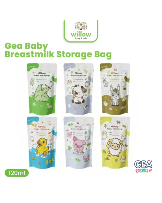 Gea Baby Breastmilk Storage Bag 120ML Farmdale Edition Kantong Asi