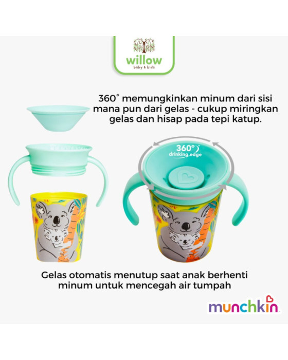 Munchkin Wildlove Miracle Trainer Cup Animal 6OZ Gelas Bayi 1Pk