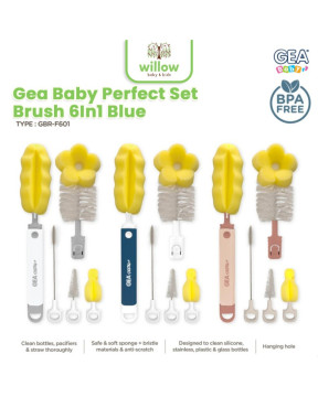 Gea Baby Perfect Set Brush 6In1 Sikat Cuci Botol