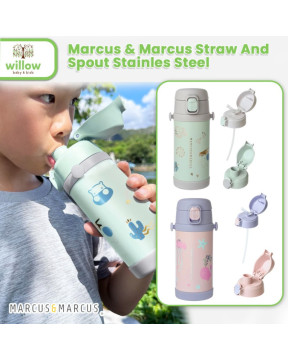 Marcus & Marcus Straw And Spout Stainles Steel Botol Minum Anak