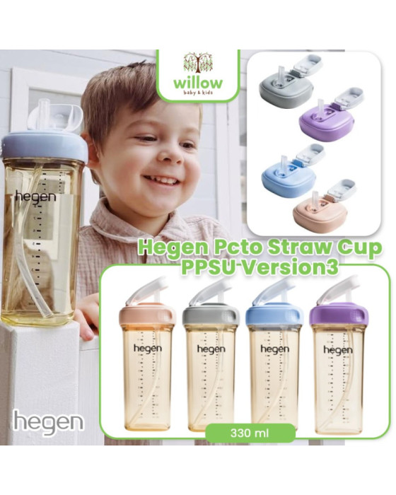 Botol Minum Anak Hegen PCTO Straw Cup PPSU V3 330Ml
