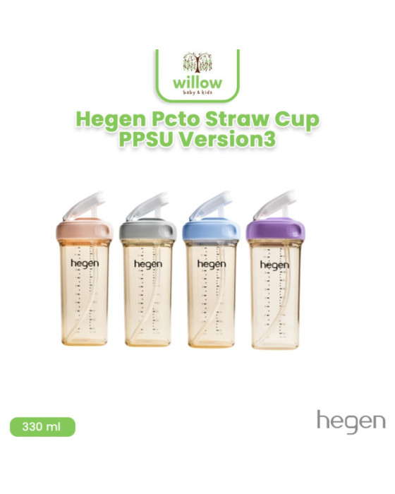 Botol Minum Anak Hegen PCTO Straw Cup PPSU V3 330Ml