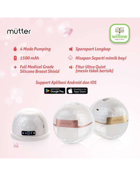 Pompa Asi Mutter Link Wearable Breastpump Bluetooth