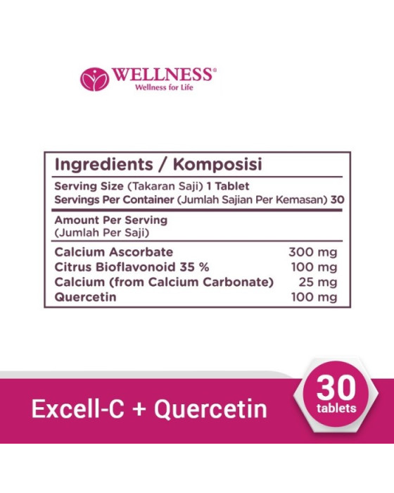WELLNESS EXCELL-C QUERCETIN 30S