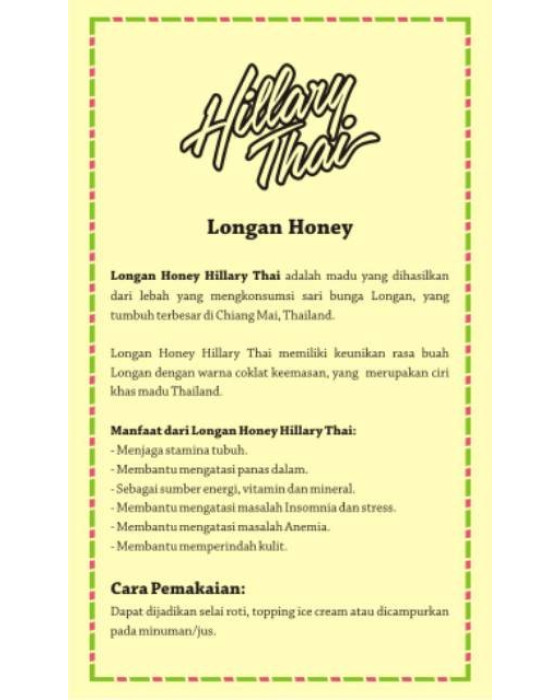 HILLARY THAI LONGAN HONEY 500GR