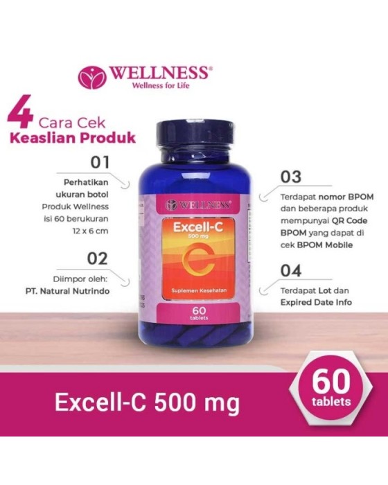 WELLNESS EXCELL-C 500MG 60S