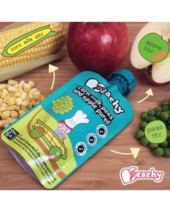 PEACHY PEAS CORN MILK PUREE 110GR
