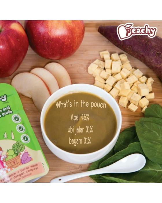 PEACHY APPLE SPINACH PUREE 110GR