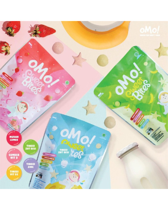 OMO SWEET BITES 12M+ 18GR - STRAWBERRY