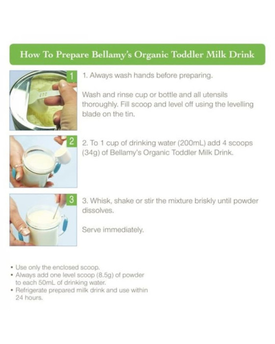 Bellamys Organic Step 3 Toddler Milk Drink 900gr Susu Bayi