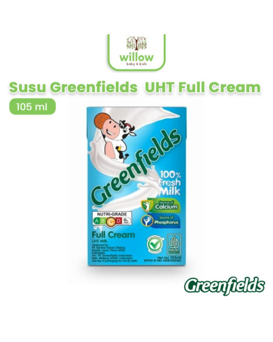 Susu Olahan Segar Siap Minum Greenfields UHT 105Ml