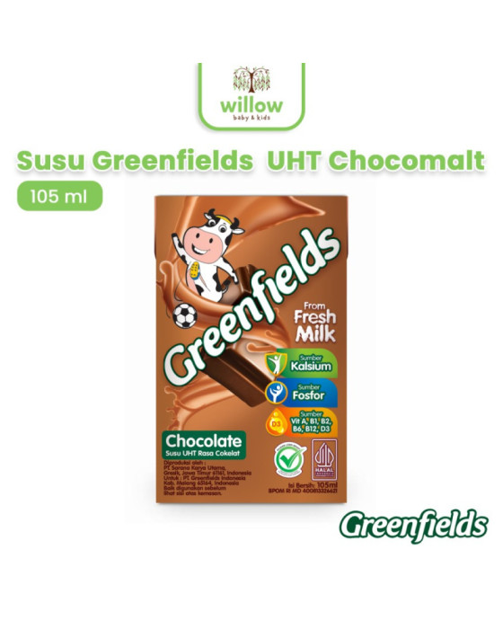 Susu Olahan Segar Siap Minum Greenfields UHT 105Ml